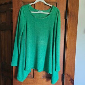 Spirit Jersey Women's Long Shirt, Tulip Hem, Sz M